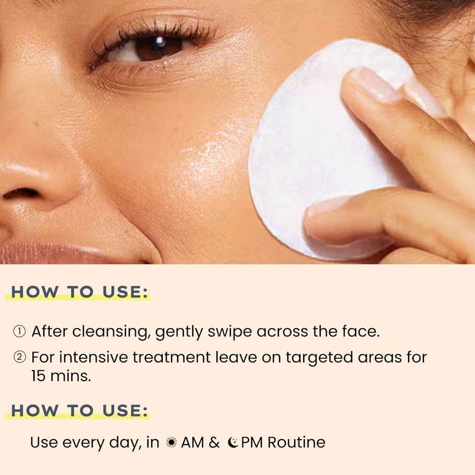 Hyphen 44% Rice Water Brightening Face Serum Pads with 5% Niacinamide Blend