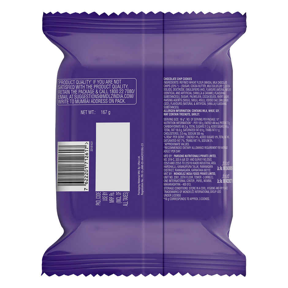 Cadbury Choc Chip Cookies