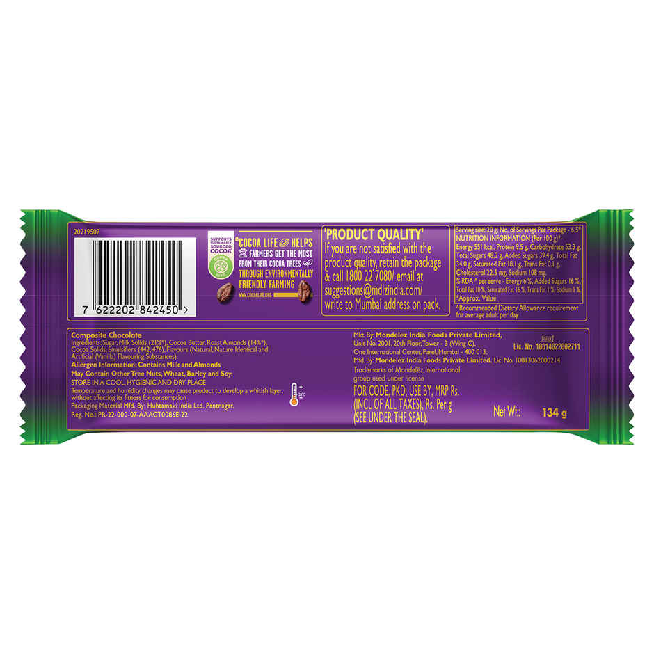 Cadbury Dairy Milk Silk Roast Almond Chocolate Bar