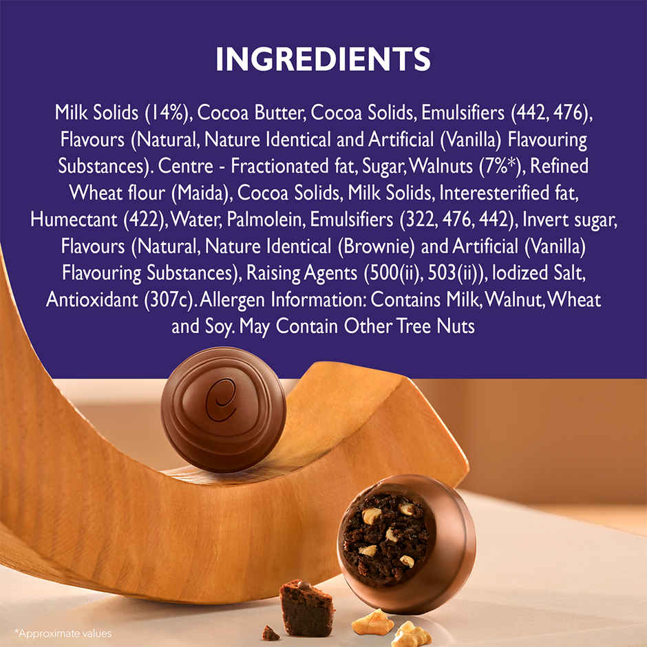 Cadbury Studio Brownie Aux Noix Signature Pralines Chocolate