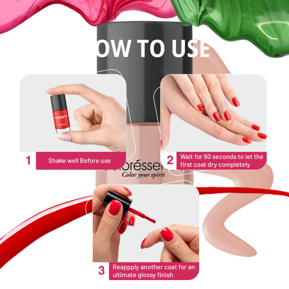 Coloressence Cute Coats Long Lasting Nail Paint, Chip Resistant, Quick Dry, 1 Swipe  | Nude Mauve