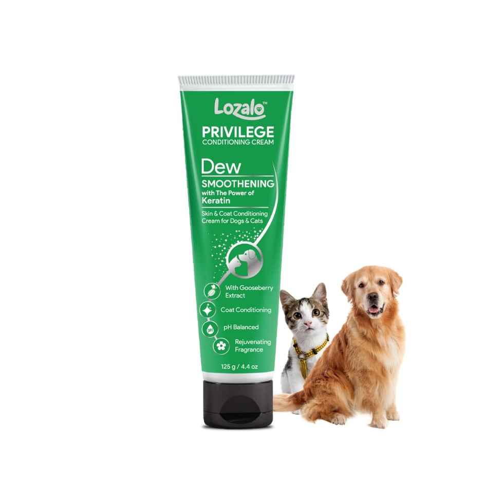 Lozalo Privilege Pet Conditioning Cream | Dew | Leave-In | With Keratin - Gooseberry For Pets