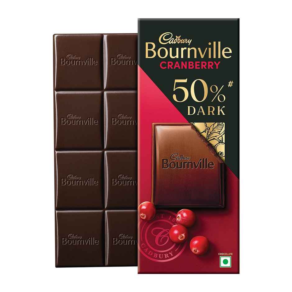 Cadbury Bournville Cranberry 50% Dark Chocolate Bar