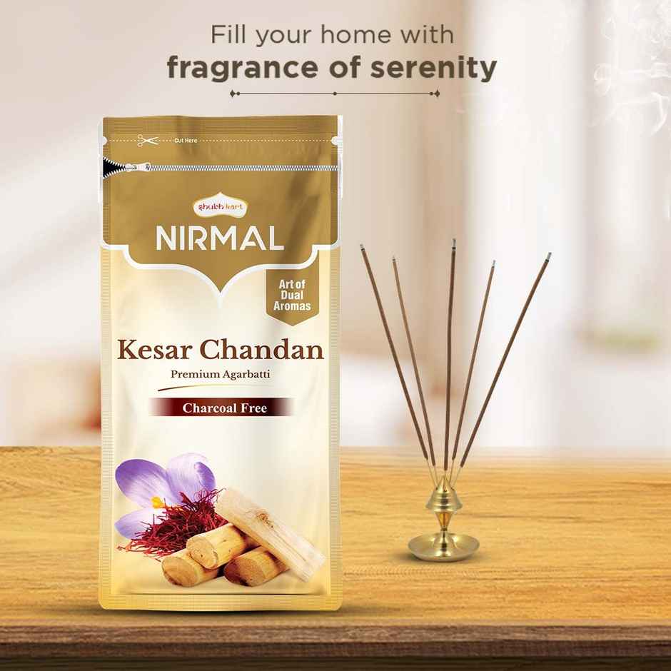 Nirmal Kesar Chandan Agarbatti Zipper | Shubhkart
