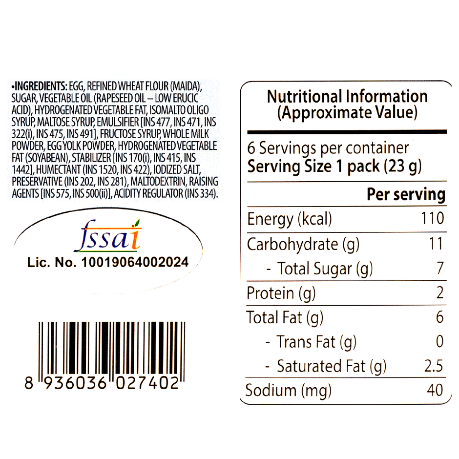 Orion Custas Cup Cake - Premium Korean Snack