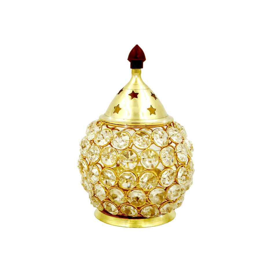 Nitya Brass Crystal Akhand Jyot Matki Diya | Akhand Diya | Shubhkart