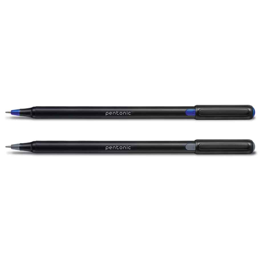 Pentonic Black Body Ball Pen (Blue & Black Ink Blister)