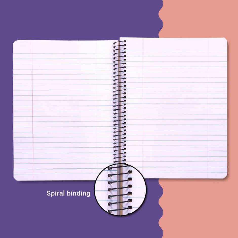 Navneet Youva 6 Subject Book Spiral Bound Single Line Ruled (300 Pages, 20.3 x 26.7 cm)