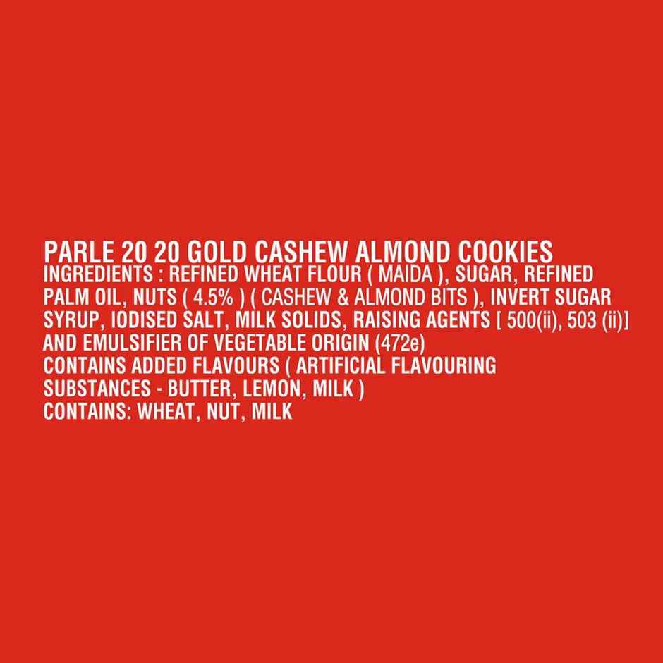 Parle 20-20 Gold Cashew Cookies