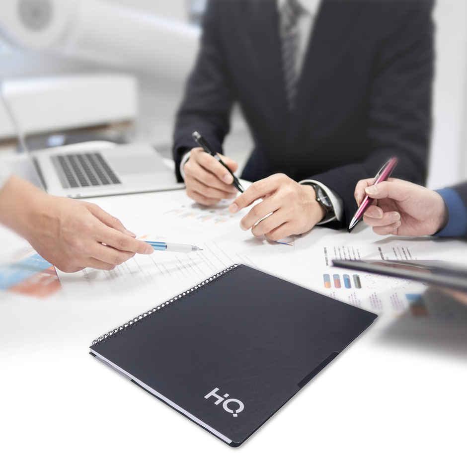 Navneet HQ Single Subject Wiro Spiral Single Line Blank PP Cover Notebook A5 (14.8 cm x 21 cm)