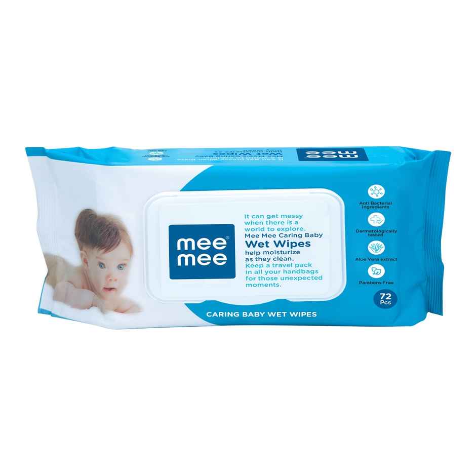 Mee Mee Baby Gentle Wet Wipes With Aloe Vera Extracts | 72 Pulls Per Pack