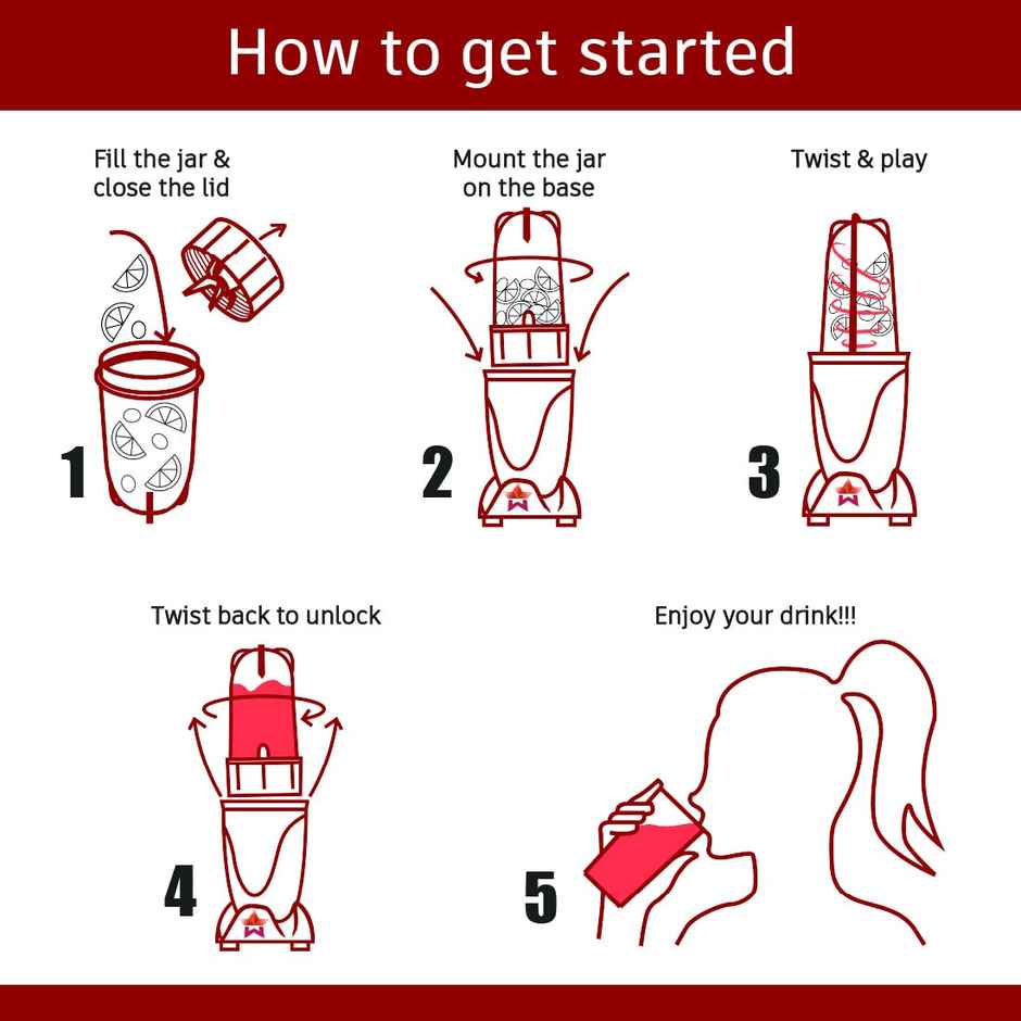 Wonderchef Nutri - Blend Mixer - Grinder Blender | 400W | 22000 Rpm | 2 Jars | Ss Blades - Black