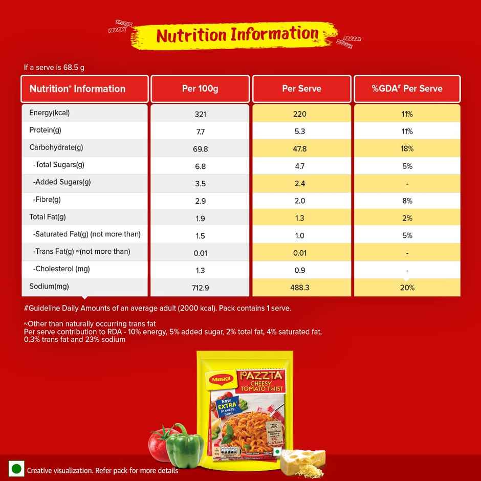 Maggi Pazzta Cheesy Tomato Twist Pasta