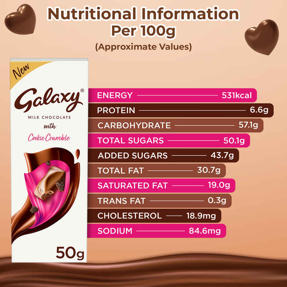 Galaxy Cookie Crumble Milk Chocolate Bar Loaded With Crumbly Cookie Pieces Combo