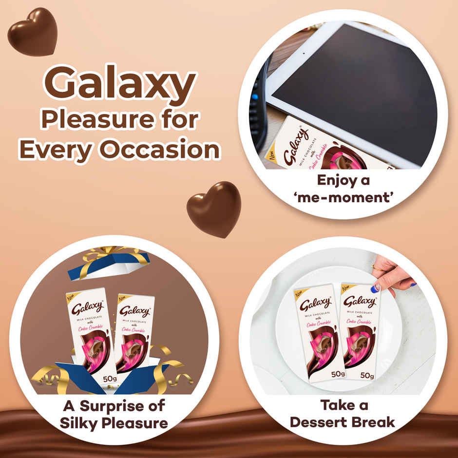 Galaxy Cookie Crumble Milk Chocolate Bar Loaded With Crumbly Cookie Pieces Combo