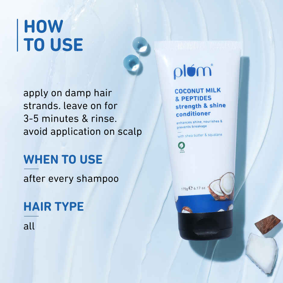 Plum Coconut Milk & Peptides Strength & Shine Conditioner