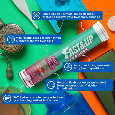 Fast&Up Liver Detox - After Party Liver Detox from Alcohol Toxins - Mixed Berry Flavour