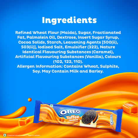 Cadbury Oreo Toffee Crunch Flavour Creme Sandwich Biscuit