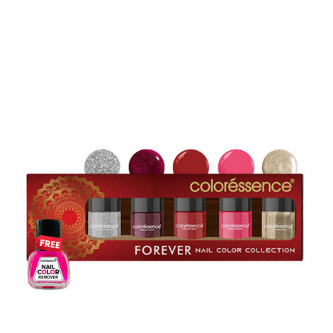 Colouressence Nail Paint Kit | Free Nail Paint Remover-Forever | Multicolour