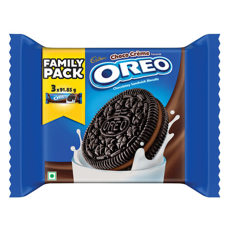 Cadbury Oreo Chocolate Flavour Crème Sandwich Biscuit Family Pack