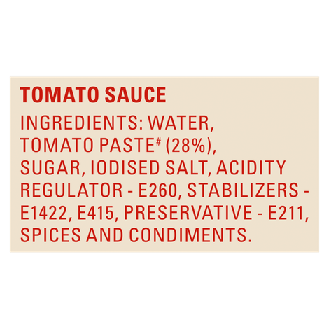 Kissan No-Onion No-Garlic Tomato Sauce