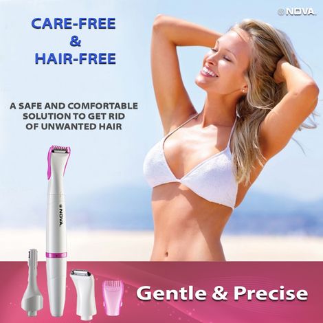 Nova Nls 530 Sensi-Trim Touch Trimmer | 45 Min Runtime | 4 Length Settings | White