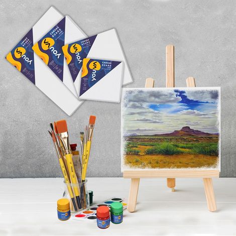 Navneet Youva |Canvas Board |4x4 inch | Pack of 3