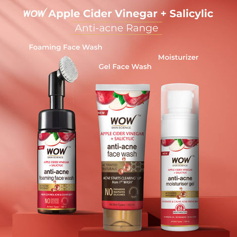 WOW Skin Science Apple Cider Vinegar Foaming Face Wash - No Parabens, Sulphate & Silicones