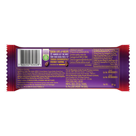 Cadbury Dairy Milk Silk Fruit and Nut Chocolate Bar