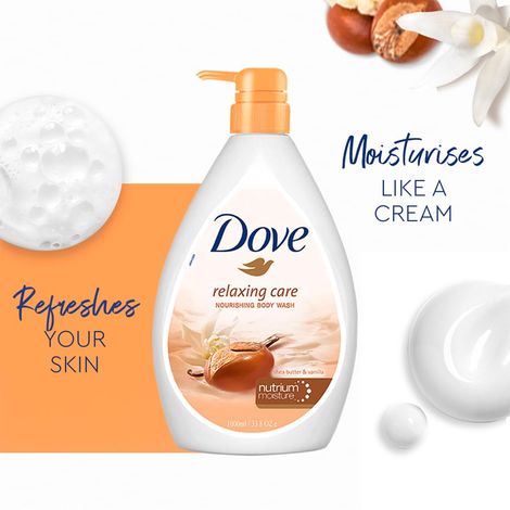 Dove Relaxing Care Nourishing Body Wash | Shea Butter & Vanilla | For Soft Skin