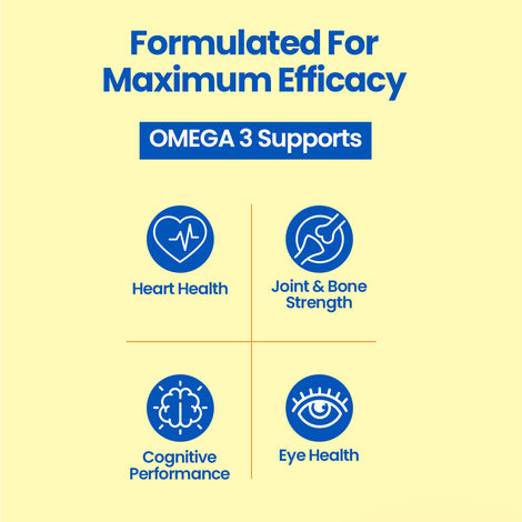 Fast&Up 1250 mg Omega 3 Fish Oil Capsules - No Fishy Burp and No Aftertaste