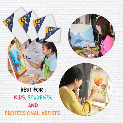 Navneet Youva |Canvas Board |4x4 inch | Pack of 3