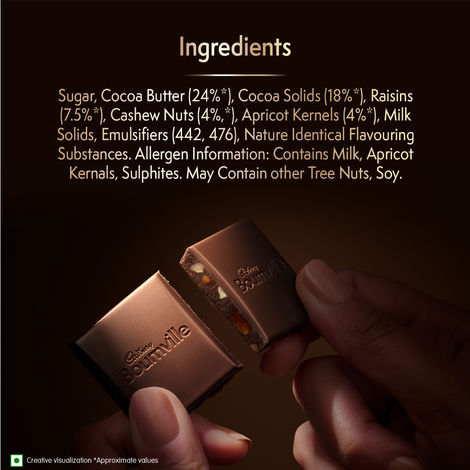 Cadbury Bournville Fruit & Nut 50% Dark Chocolate Bar