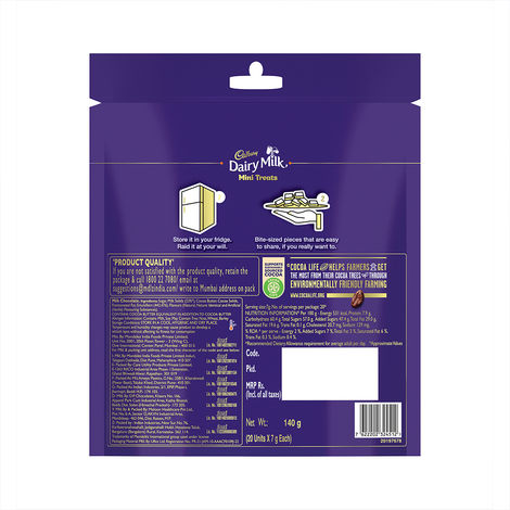 Cadbury Dairy Milk Minis Home Treats Chocolate