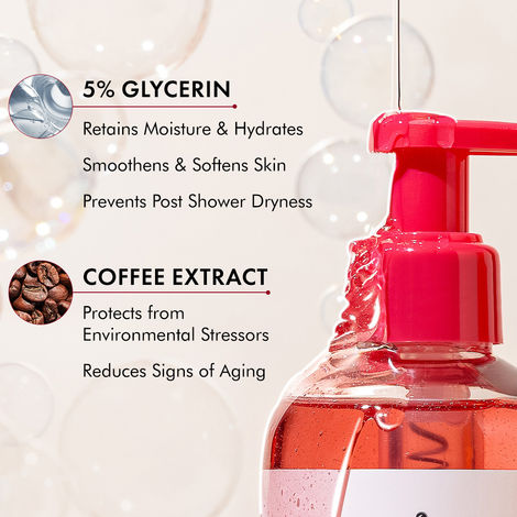 mCaffeine Brightening Raspberry Rush Body Wash