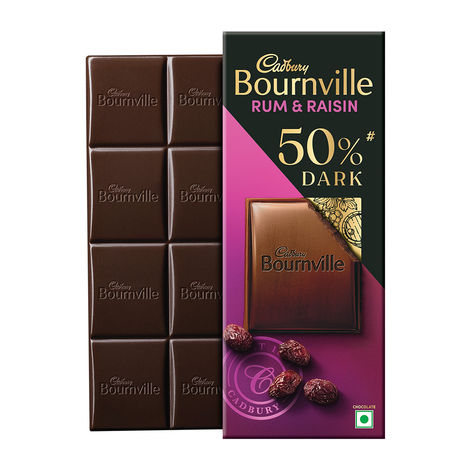 Cadbury Bournville Rum & Raisin 50% Dark Chocolate Bar