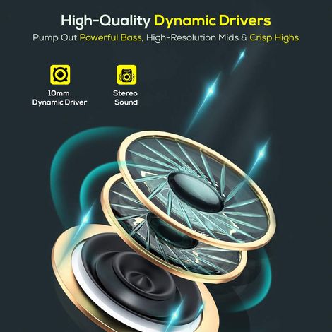 pTron Pride Lite 3.5mm Wired Earphones With Mic Stereo Audio 1.2m Tangle-Free Cable - Gray