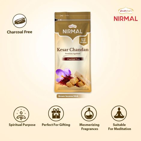 Nirmal Kesar Chandan Agarbatti Zipper | Shubhkart