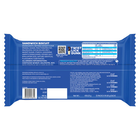 Cadbury Oreo Chocolate Flavour Crème Sandwich Biscuit Jumbo Pack