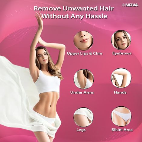 Nova Nls 530 Sensi-Trim Touch Trimmer | 45 Min Runtime | 4 Length Settings | White