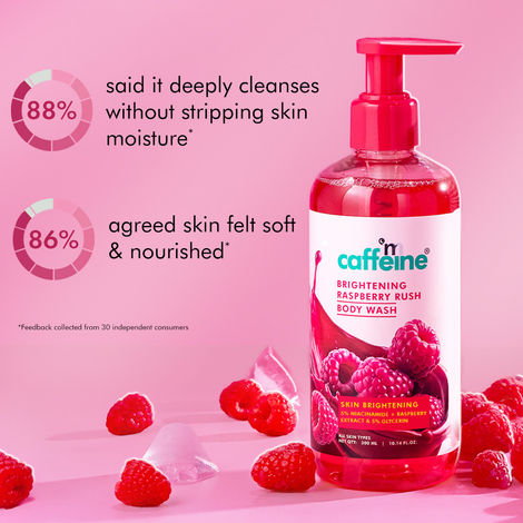 mCaffeine Brightening Raspberry Rush Body Wash