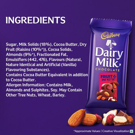 Cadbury Dairy Milk Fruit & Nut Chocolate Bar