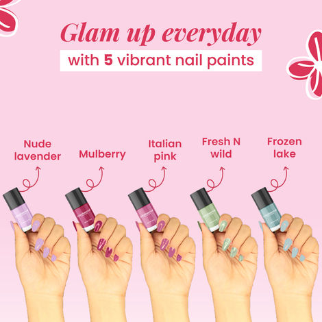 Colouressence Nail Paint Kit | Free Nail Paint Remover | Fresh Bloom - MultiColour