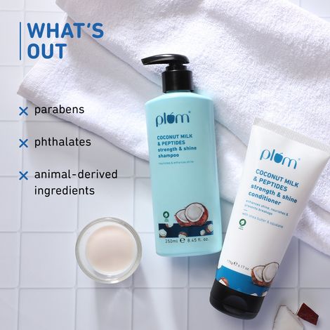 Plum Coconut Milk & Peptides Soft & Shiny Hair Duo For Soft & Silky Hair