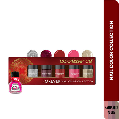 Colouressence Nail Paint Kit | Free Nail Paint Remover-Forever | Multicolour