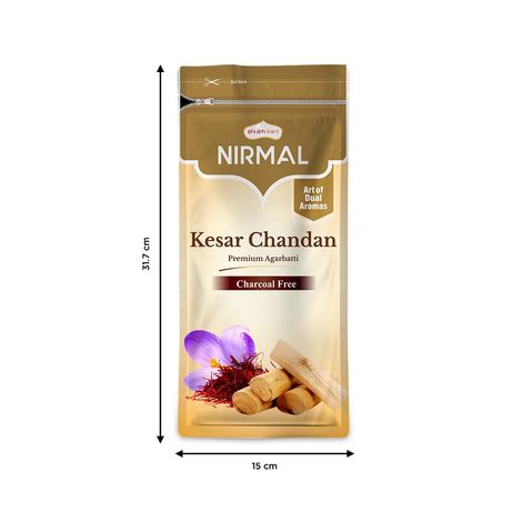 Nirmal Kesar Chandan Agarbatti Zipper | Shubhkart