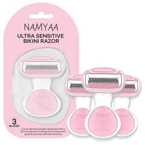 Namyaa Ultra Sensitive Bikini Razor For Women | 3 Blade Precision| Pack Of 3