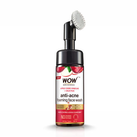 WOW Skin Science Apple Cider Vinegar Foaming Face Wash - No Parabens, Sulphate & Silicones
