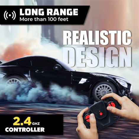Wembley Mercedez AMG RC Car High Speed Remote Control Car for Kids Rechargeable - Black