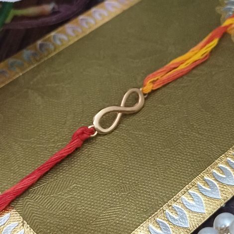 Gullak Auspicious Symbols With Colourful Mauli Rakhi - Festive Rakhi | Assorted Designs